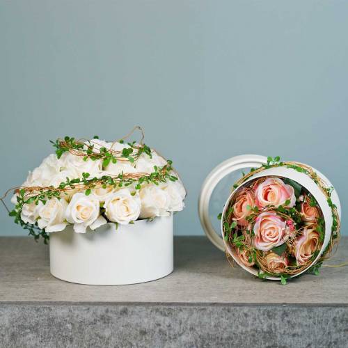 Artikel Bloembak rond karton crème Ø10/12cm set van 2