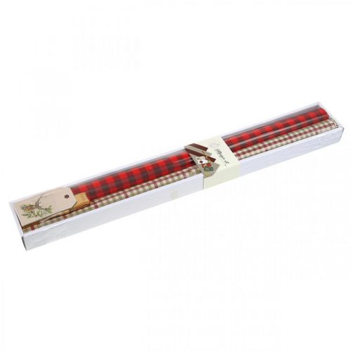 Artikel Inpakpapier kerstrood, wit 4 vellen in een set 50×70cm