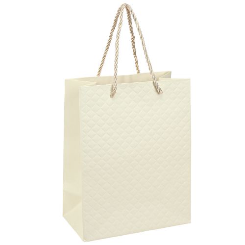 Artikel Cadeauzakje papieren cadeauzakje crème 18×10×23cm 1 st