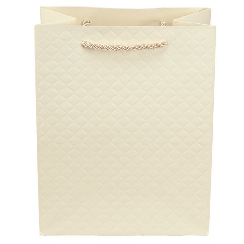 Artikel Cadeauzakje papieren cadeauzakje crème 18×10×23cm 1 st