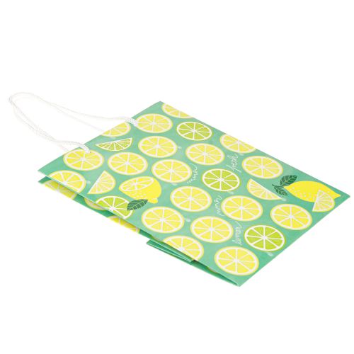 Artikel Cadeautas papieren citroentas met handvatten 18×10×23cm 2 stuks