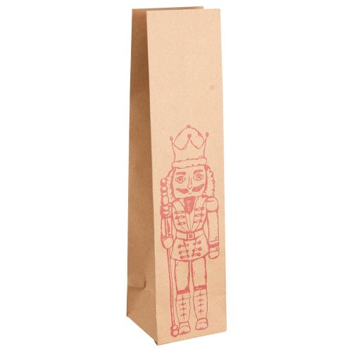 Floristik24 Cadeauzakje Kerst papieren zakje Notenkraker 28×8cm 5 st