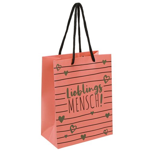 Floristik24 Cadeauzakje met hartjes "Favoriete persoon" papier 18×10×23cm 2 stuks