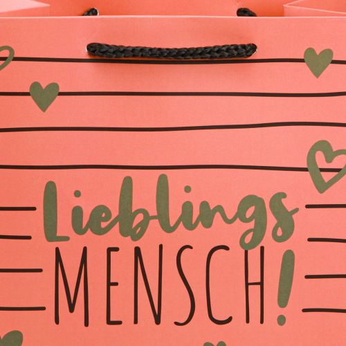 Floristik24 Cadeauzakje met hartjes "Favoriete persoon" papier 18×10×23cm 2 stuks