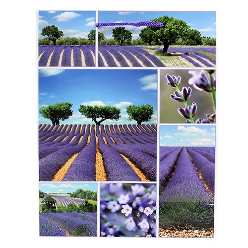 Floristik24 Geschenktas lavendel motief 18cm x23cm 1stuk