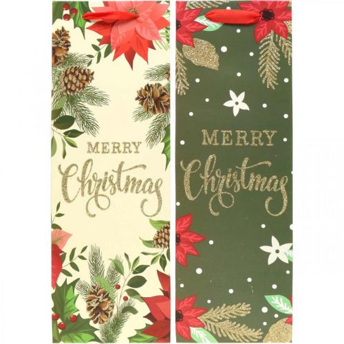 Artikel Cadeauzakjes Kerstcadeauzakje Merry Christmas 12×36cm 2st