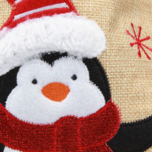 Artikel Cadeauzakjes Kerstmis Kerstman jute-look 20×23cm 3st
