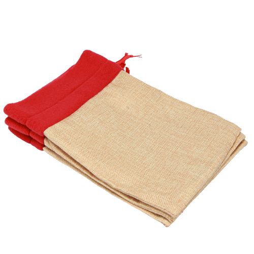 Artikel Cadeauzakjes Kerstmis Kerstman jute-look 20×23cm 3st