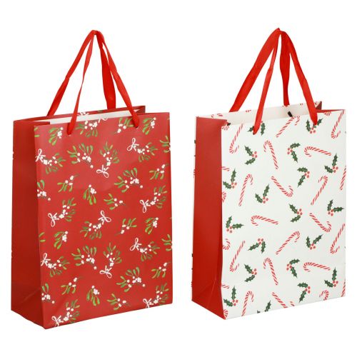 Floristik24 Cadeauzakjes Kerst groot cadeauzakje cadeauzakje 26×32×10cm 2st