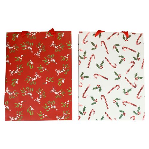 Floristik24 Cadeauzakjes Kerst groot cadeauzakje cadeauzakje 26×32×10cm 2st