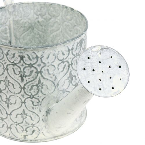 Planter gieter gegalvaniseerd crème gewassen Ø13cm H13cm | Floristik24.nl