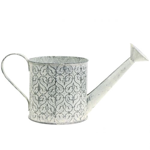 Planter gieter gegalvaniseerd crème gewassen Ø13cm H13cm | Floristik24.nl