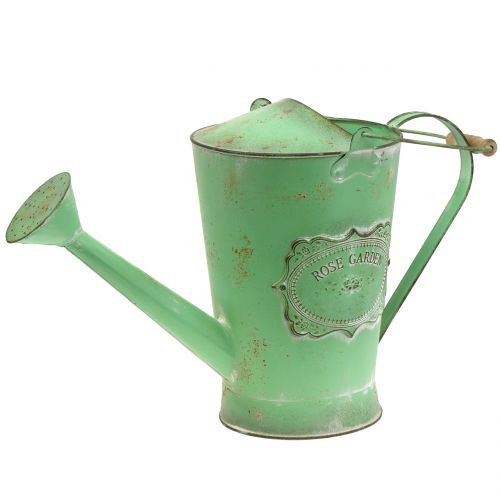 Floristik24 Decoratieve gieter antiek look groen Ø19cm H30cm