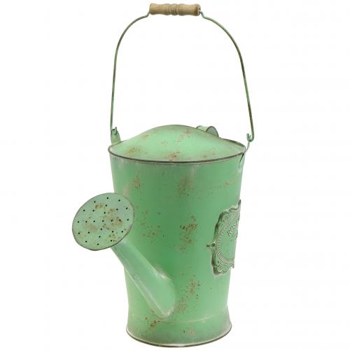 Floristik24 Decoratieve gieter antiek look groen Ø19cm H30cm