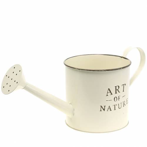 Bloempot gieter crème zink Ø16,5cm H17cm