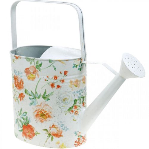 Decoratieve gieter metalen vintage rozen zomerdecoratie tuin H31.5cm