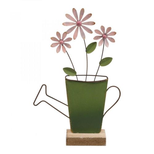 Floristik24 Gieterdecoratie metalen tafeldecoratie kleur roest 23,5/24cm 2 st