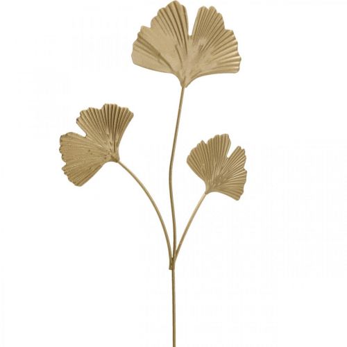 Floristik24 Ginkgo tak metalen decoratieve plug Ginkgo Golden 14 × 28cm 6st