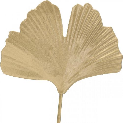 Floristik24 Ginkgo tak metalen decoratieve plug Ginkgo Golden 14 × 28cm 6st