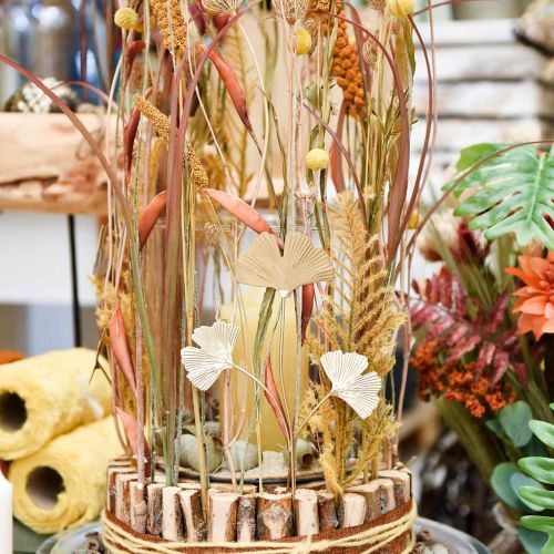 Floristik24 Ginkgo tak metalen sierplug Ginkgo Golden 14×28cm 6 st