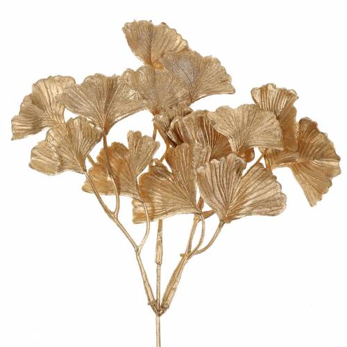 Floristik24 Ginkgo kunsttak goud 35cm 3st