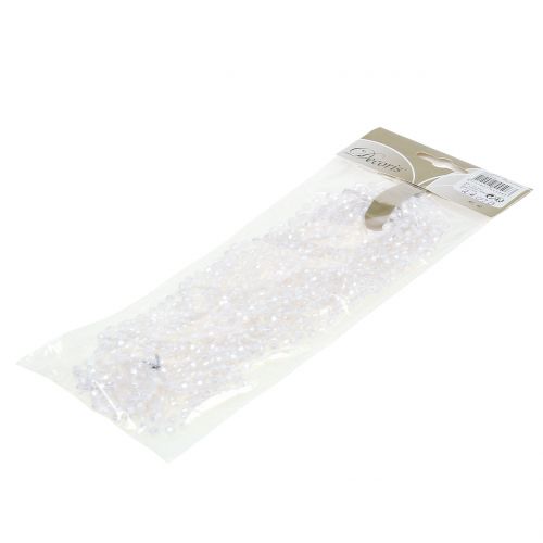 Floristik24 Kerstboomdecoraties parel lint wit 275cm