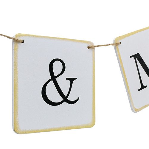 Floristik24 Slinger "Mr & Mrs" 85cm wit 1 st