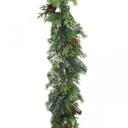 Floristik24 Kerstslinger deco slinger met kegels groen 182cm
