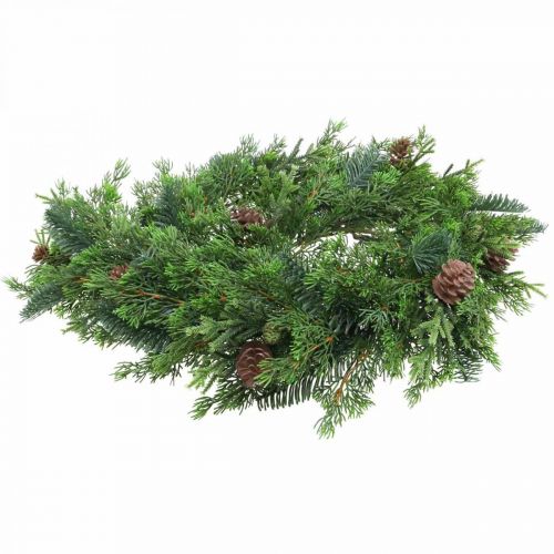 Floristik24 Kerstslinger deco slinger met kegels groen 182cm