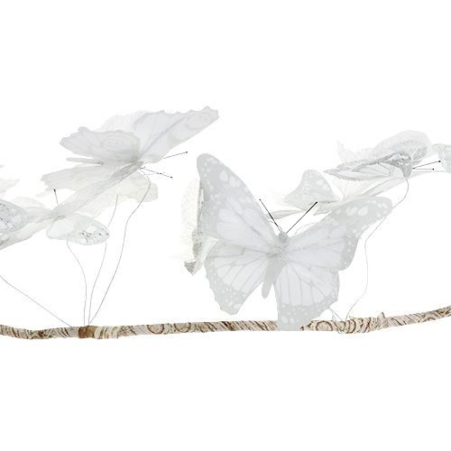 Artikel Slinger met vlinders wit 154cm