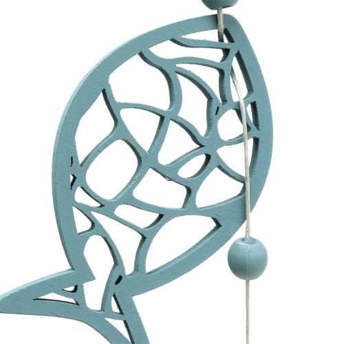 Floristik24 Decoratieve slinger zeevissen en parels blauw wit 120cm