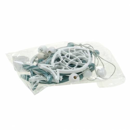 Floristik24 Decoratieve slinger zeevissen en parels blauw wit 120cm