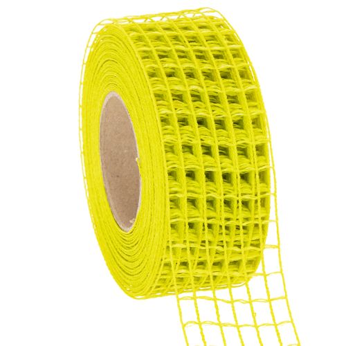 Geel gaaslint, 4,5 cm, cadeaulint voor creatieve decoratie kopen | Floristik24.nl