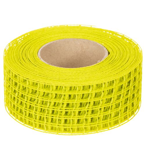 Geel gaaslint, 4,5 cm, cadeaulint voor creatieve decoratie | Floristik24.nl