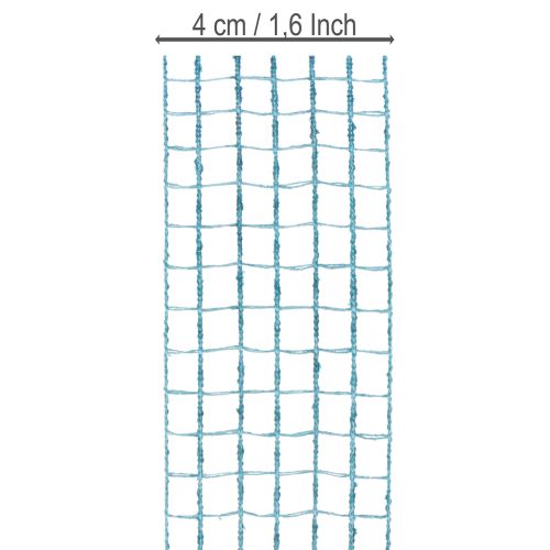 Decoratief lint, rasterlint, 4,5 cm breed, blauw, voor knutselprojecten, 10 m | Floristik24.nl