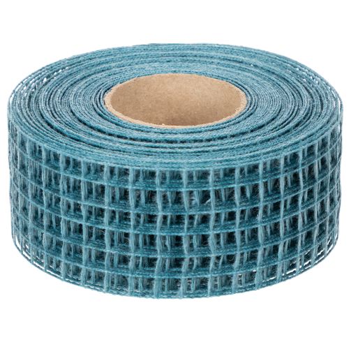 Decoratief lint, rasterlint, 4,5 cm breed, blauw, voor knutselprojecten, 10 m | Floristik24.nl