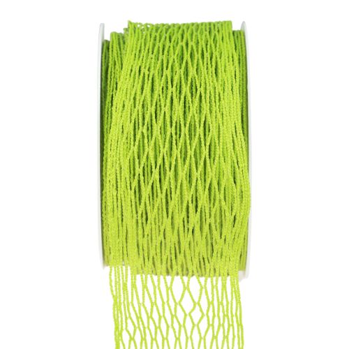 Floristik24 Gaasband, rasterband, sierband, groen, draadversterkt, 50mm, 10m