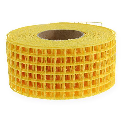 Floristik24 Grid tape 4,5 cm x 10 m geel