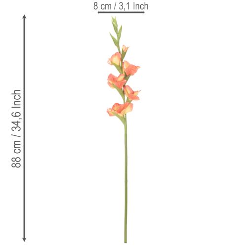 Kunstmatige gladiolen met veel bloemen voor een boeket, 88 cm | Floristik24.nl