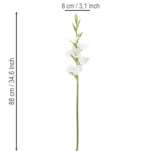 Kunstmatige gladiolus, lange steel, voor vazen, 88 cm | Floristik24.nl