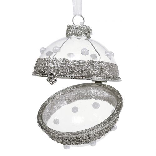 Floristik24 Kerstbal glas om te openen Ø6cm 2st