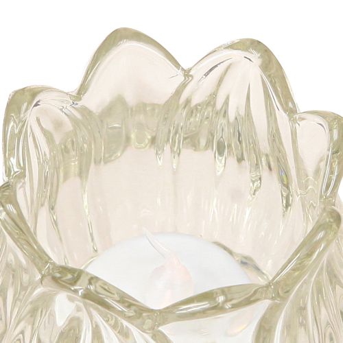 Artikel Glazen theelichthouder tulp theelicht glas helder Ø7cm H7cm 2st