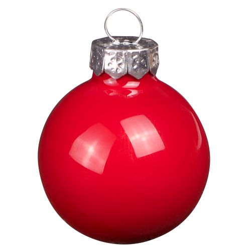 Artikel Glazen kerstballen rood emaille look mini Ø3cm 22 st
