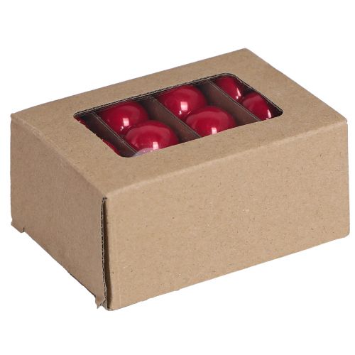 Artikel Glazen kerstballen rood emaille look mini Ø3cm 22 st