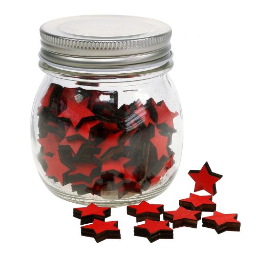 Glas met sterren rood 9cm