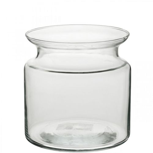 Bloemenvaas helder glazen vaas voor decoratie in glas Ø14cm H15cm