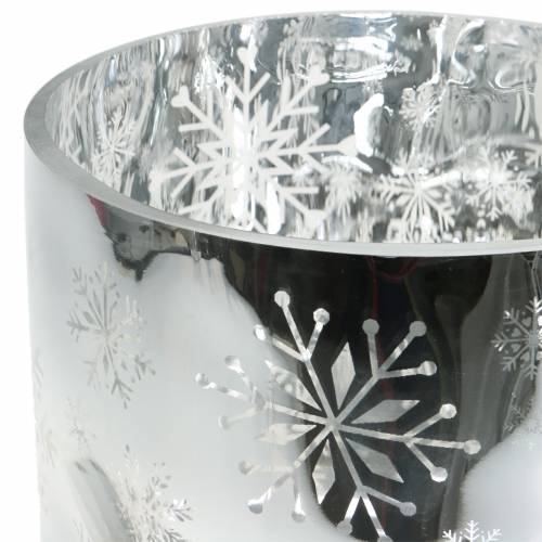 Artikel Kerstdecoratie windlicht glas metaal Ø20cm H20cm