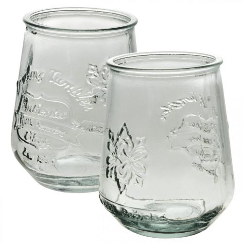 Artikel Drankdispenser glas met tapkraan set met 4 drinkglazen H25.5cm