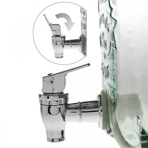 Artikel Drankdispenser glas met tapkraan set met 4 drinkglazen H25.5cm