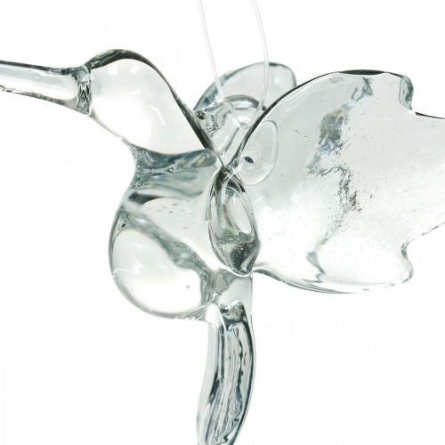 Floristik24 Glasdecoratie paradijsvogels, decoratie kolibrie, glazen hanger, vogeldecoratie 3st